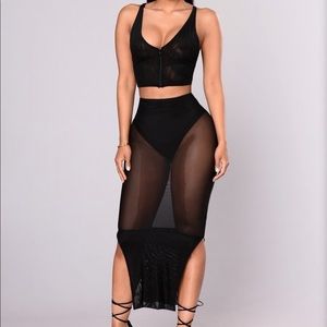 Darya mesh skirt set
